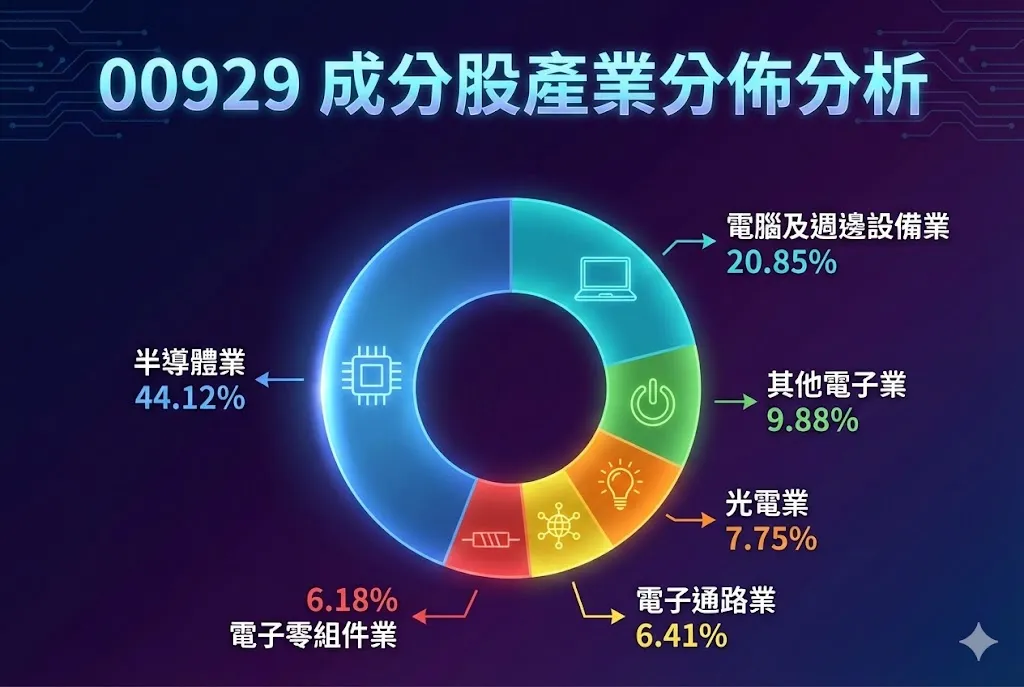 00929 成分股產業分佈分析