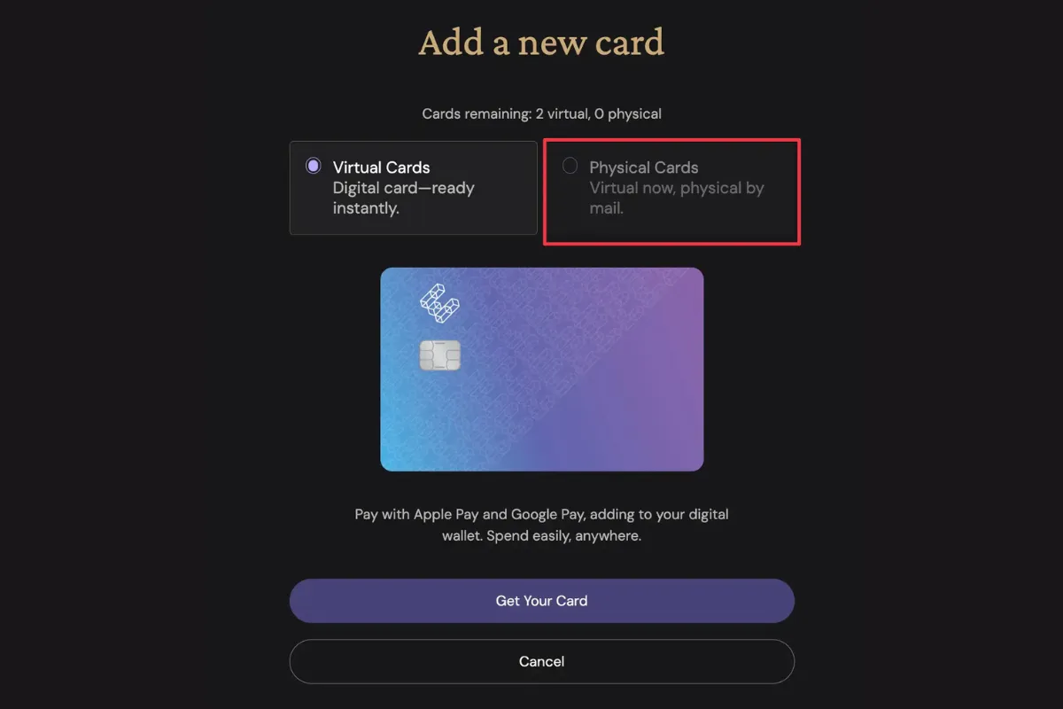 Ether.fi Card 實體卡申請